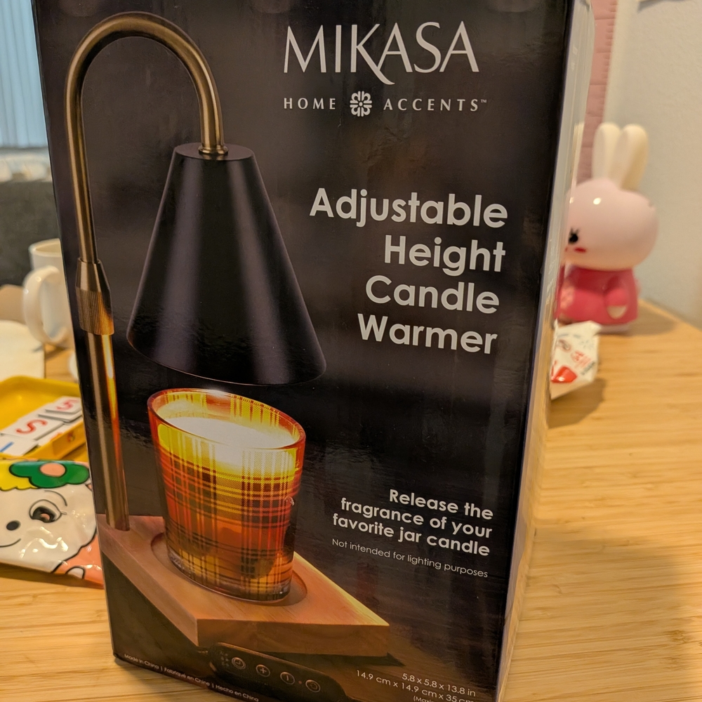 Nwt ) Mikasa Black and Gold Candle Warmer And Yankees Candle
